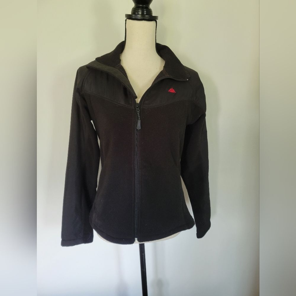 Snozu zip up fleece collared long sleeve outerwear jacket, size M